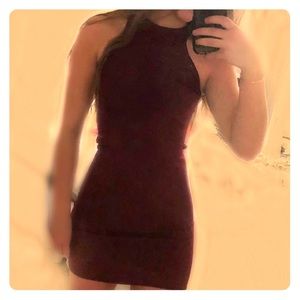 Maroon bodycon dress